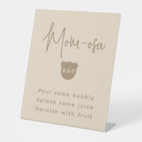 Minimalist simple Bear Baby Shower Mom-osa Bar