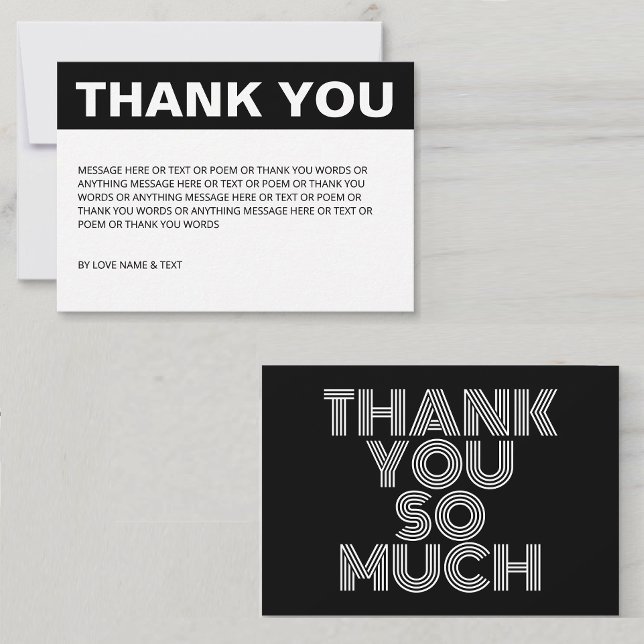 Minimalist Simple Black and White Thank You Card (Minimalist Thank You Card
Simple Thank You Card
Black and White Thank You Card
Professional Thanks)