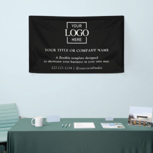 Minimalist Simple Black Business Logo Professional Banner