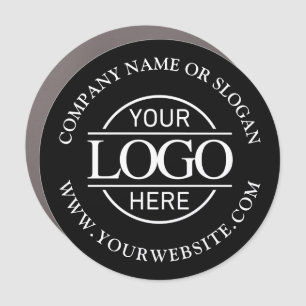 Minimalist Simple Black Business Logo Promotional Car Magnet