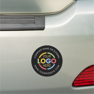 Minimalist Simple Black Business Logo Promotional Car Magnet