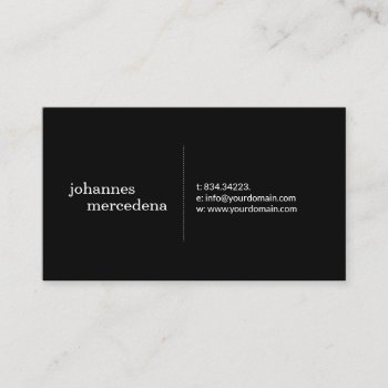Minimalist Simple Black Professional Business Card by coolbusinesscards at Zazzle