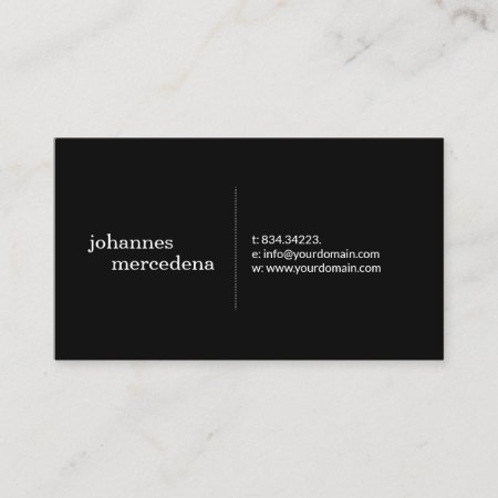 Minimalist Simple Black Professional Business Card