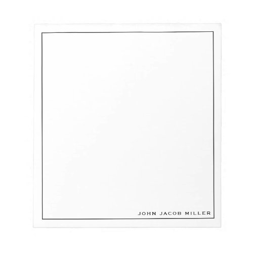 Minimalist Simple Black Square Border Notepad