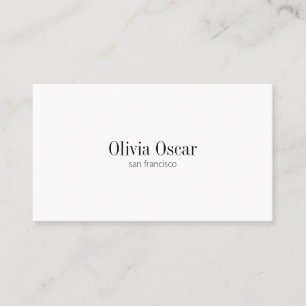 Minimalist Simple Black White Clean Space Modern Business Card
