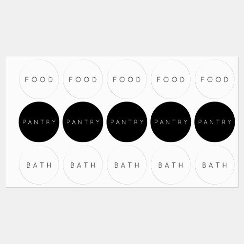 Minimalist Simple Black White Typography Modern Labels