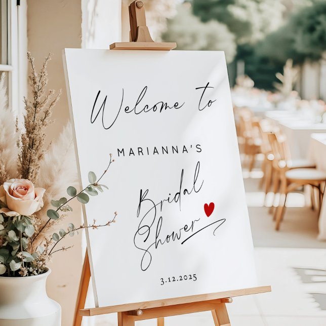 Minimalist simple Bridal Shower Welcome Foam Board (Creator Uploaded)