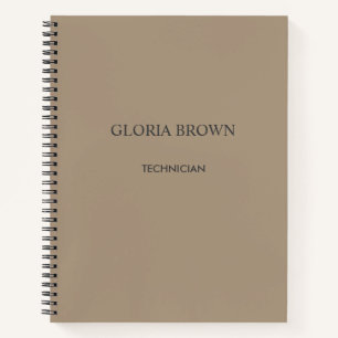 Minimalist simple brown business notebook
