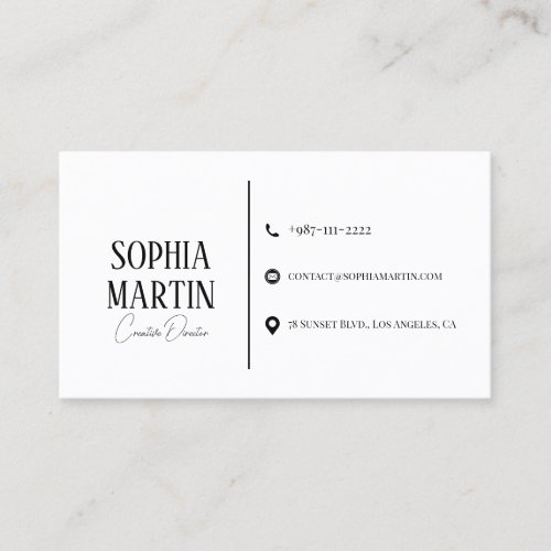 Minimalist Simple Business Card with Modern Design
