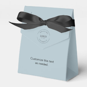 Minimalist Simple Business Event Logo Custom blue Favor Boxes