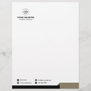 Minimalist simple business letterhead
