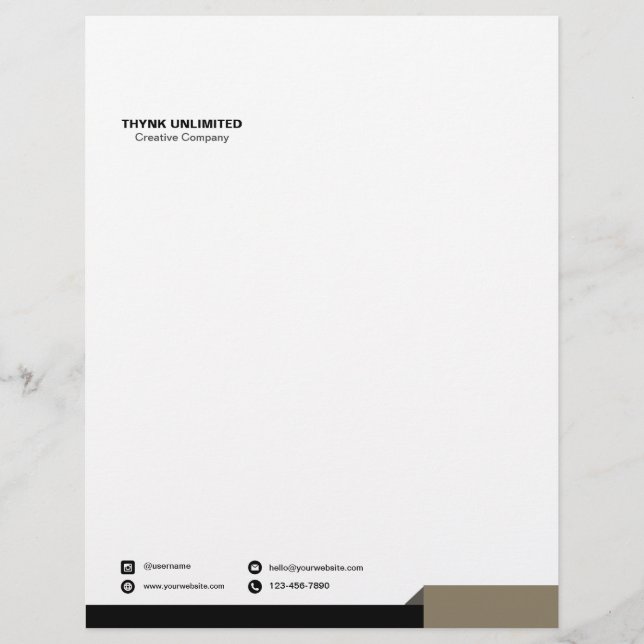 Minimalist simple business letterhead (Front)