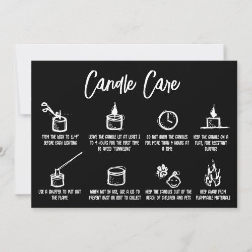 Minimalist Simple Candle Care Thank You Add Logo