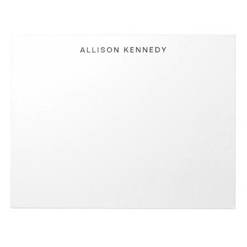 Minimalist Simple Clean Classic Modern Basic Gray Notepad