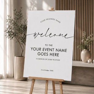 Minimalist Simple Company Party Event Welcome Sign