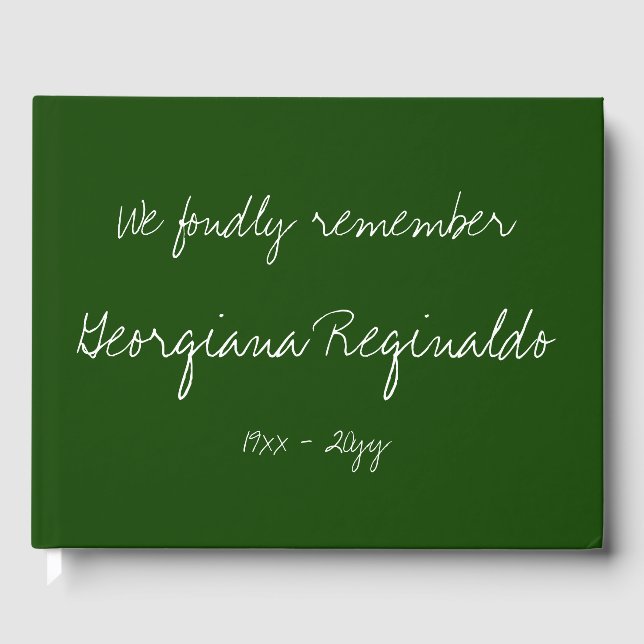 Minimalist & Simple Condolences Guestbook (Front)