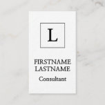 [ Thumbnail: Minimalist & Simple Consultant Business Card ]