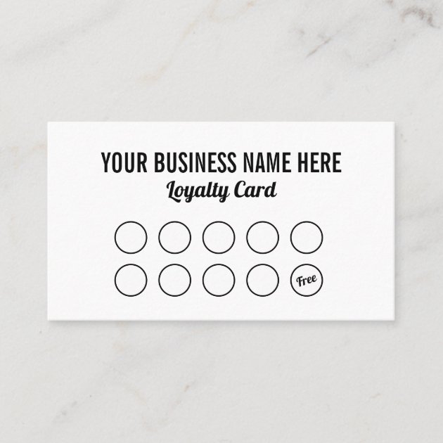 Minimalist simple cool modern loyalty business card