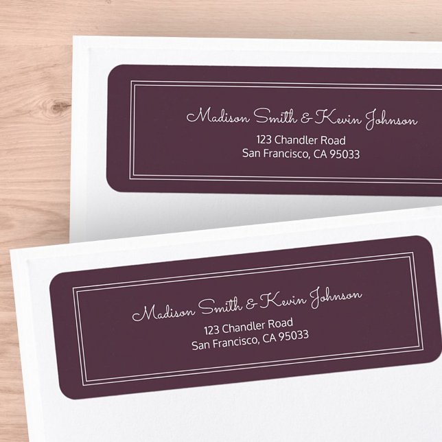 Minimalist Simple Cursive Script Return Address Label (Creator Uploaded)