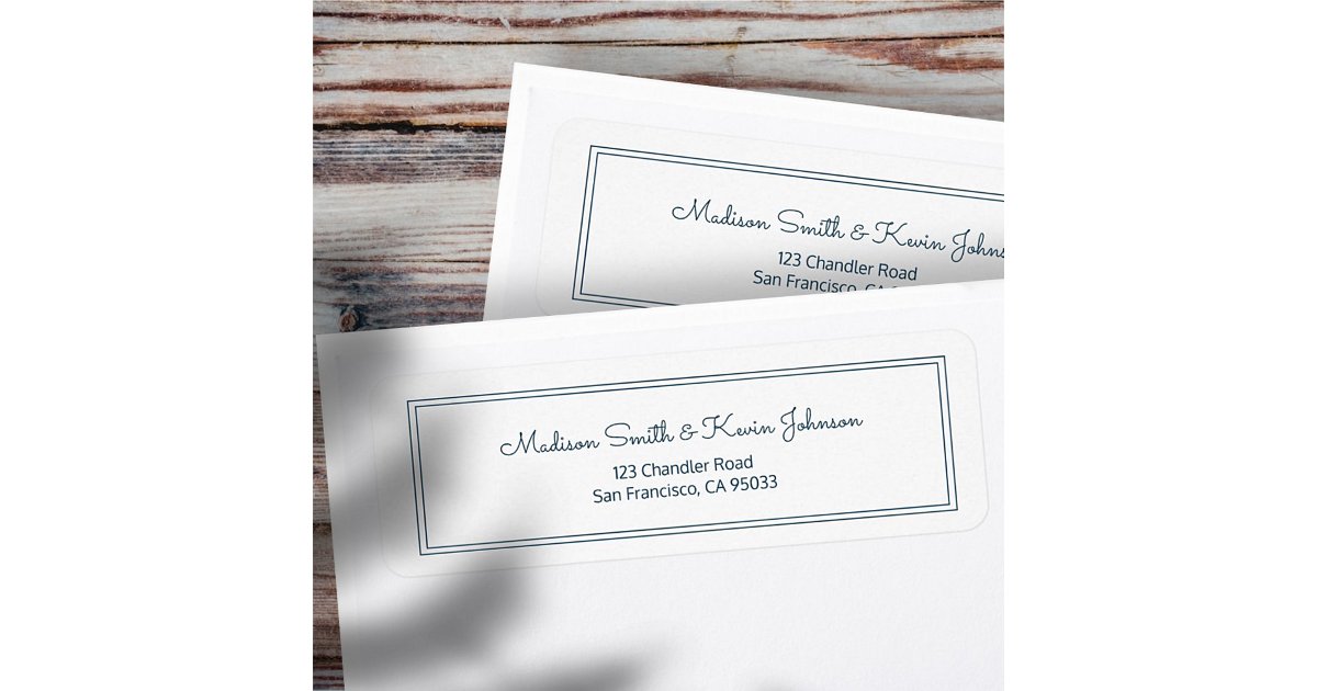 Minimalist Simple Cursive Script Return Address Label | Zazzle