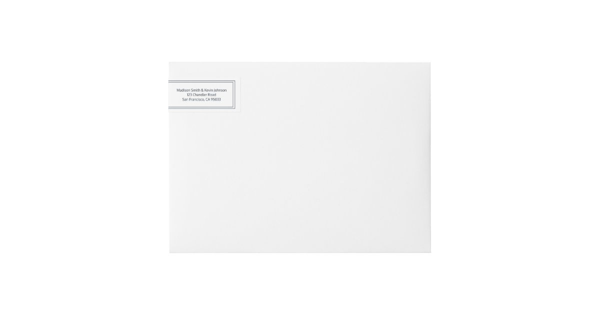 Address Label Cursive Minimalist Simple Cursive Script Return Address Wrap Around Label | Zazzle