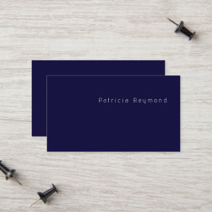 Minimalist simple deep-blue Contact Card