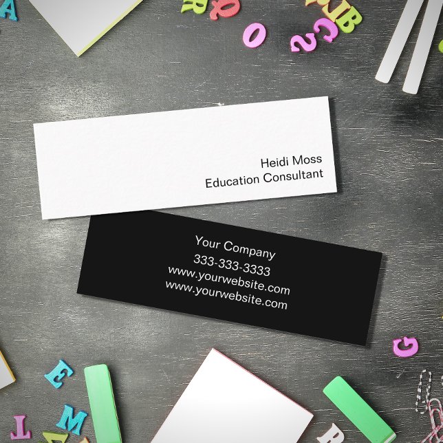Minimalist Simple Education Consultant  Mini Business Card (Creator Uploaded)