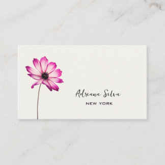 Minimalist Simple Elegance Flower Business Card