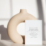 Minimalist Simple Elegant Black and White Wedding Invitation<br><div class="desc">Minimalist Simple Black and White Typography Wedding Invitation</div>