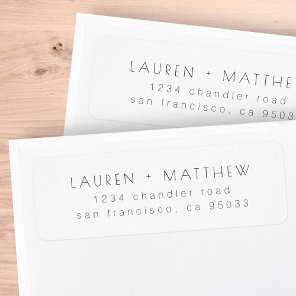 Minimalist Simple Elegant Chic Return Address Label