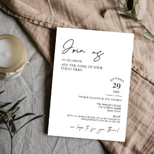 Minimalist Simple Elegant Corporate Business Event Invitation