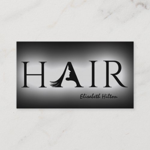 Minimalist simple elegant HAIR Business Card