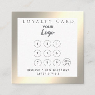 Minimalist simple elegant luxury custom logo loyalty card