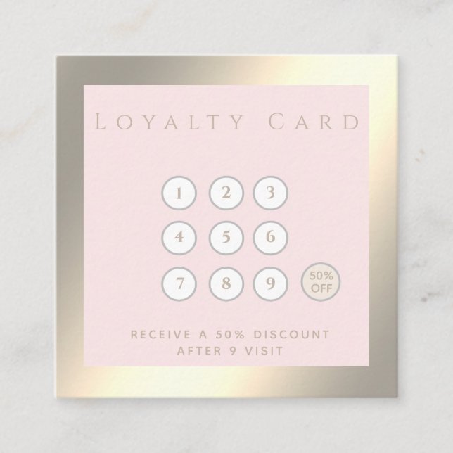 Minimalist simple elegant luxury luminous loyalty card (Front)