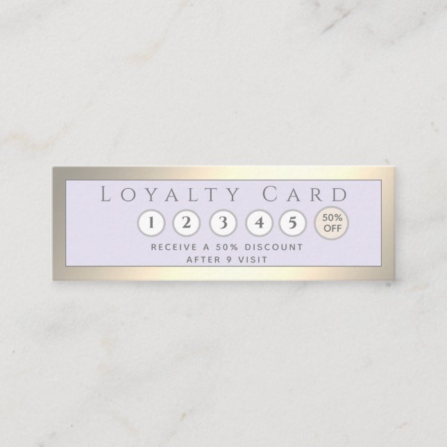 Minimalist simple elegant luxury luminous loyalty card (Front)