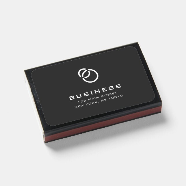 Minimalist Simple Elegant Modern Logo Name Matchboxes (Front Closed)