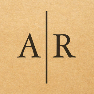Minimalist Simple Elegant Monogram Wedding Self-inking Stamp
