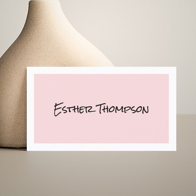 Minimalist Simple Elegant Pale Pink Consultant Business Card (Creator Uploaded)