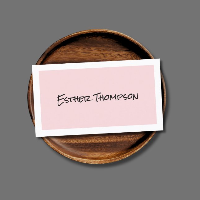 Minimalist Simple Elegant Pale Pink Consultant Business Card (Creator Uploaded)