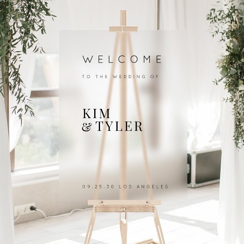 Minimalist simple elegant wedding welcome sign