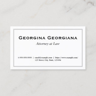 Minimalist, Simple & Elegant With Line Border Business Card