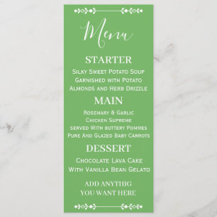 MINIMALIST SIMPLE FAMILY CHRISTMAS PARTY DINNER MENU