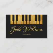Minimalist Simple Faux Gold Piano Keys