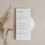 Minimalist Simple Font Wedding Menu Card<br><div class="desc">Designed to coordinate with our Minimalist All In One Collection, this customizable matching wedding menu card features a clean and simple layout, with simple font. For more advanced customization of this design, e.g. changing layout, font or text size please click the "CUSTOMIZE" button above. Please contact me for any questions!...</div>