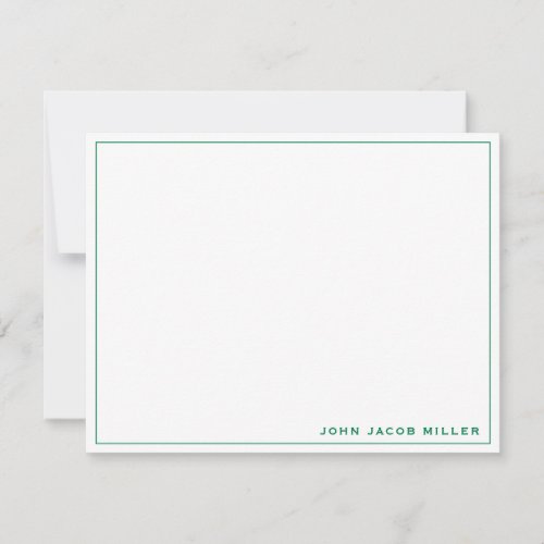 Minimalist Simple Forest Green Note Card
