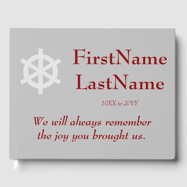 Minimalist & Simple Funeral Guest Book (Front)