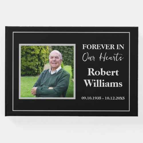 Minimalist Simple  Funeral Keepsake Mermorial  Guest Book