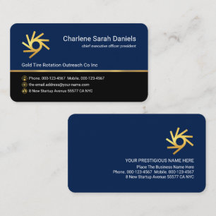 Minimalist Simple Gold Lines CEO Founder Business Card