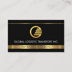 Minimalist Simple Gold Lines Manager CEO Business Card
