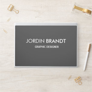 Minimalist simple gray business HP laptop skin